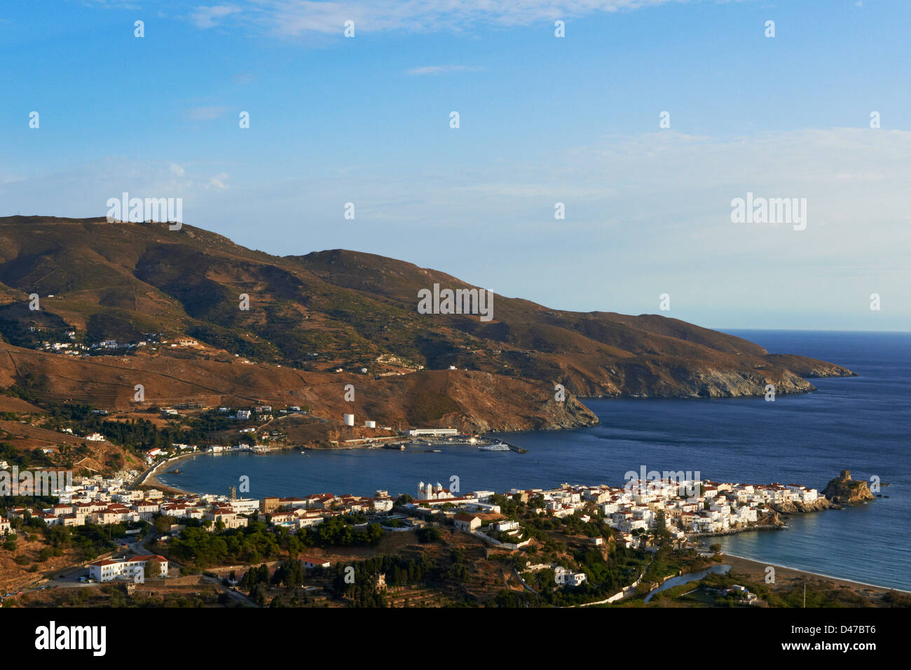 Greece, Cyclades islands, Andros island, city of Hora Stock Photo - Alamy