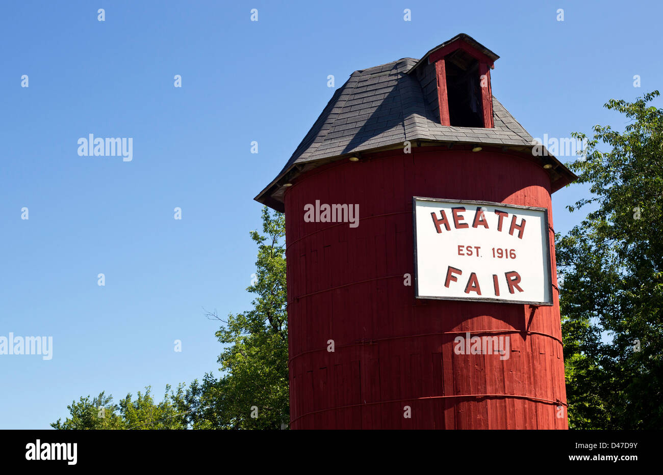 A wooden Silo at Heath Fairgrounds in Heath, Massachusetts Stock Photo