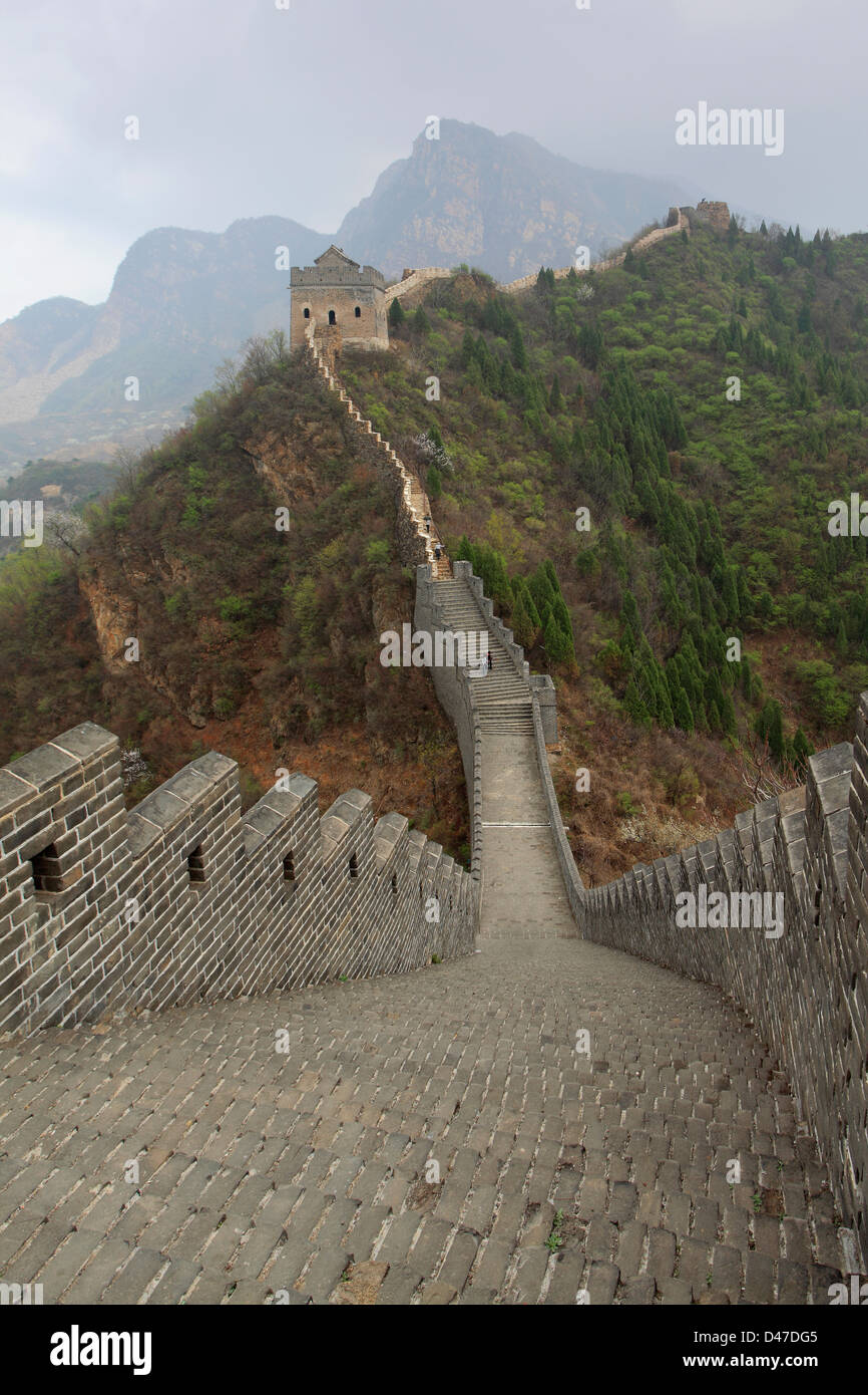 View of the Great Wall of China near Taiping Jzhai village, Tianjian