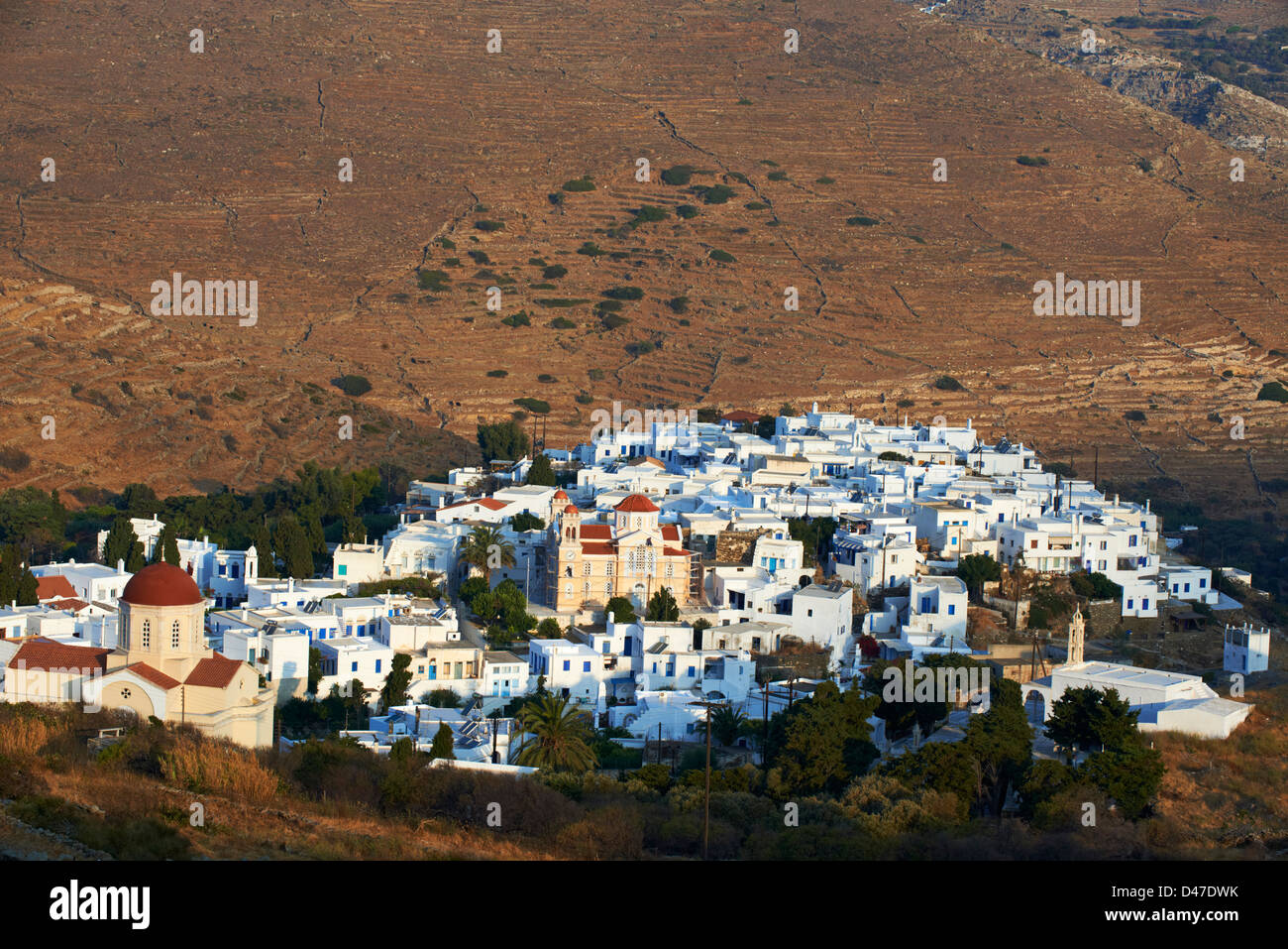 Greece, Cyclades islands, Tinos, pyrgos village Stock Photo