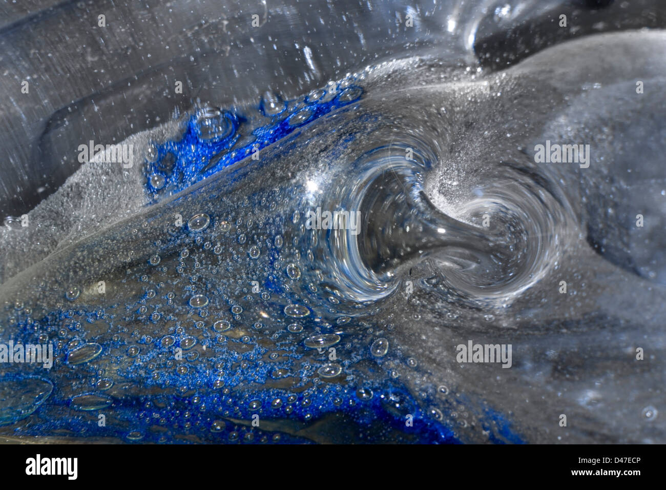 abstract detail of a glass sculpture looking like a surreal landscape Stock Photo