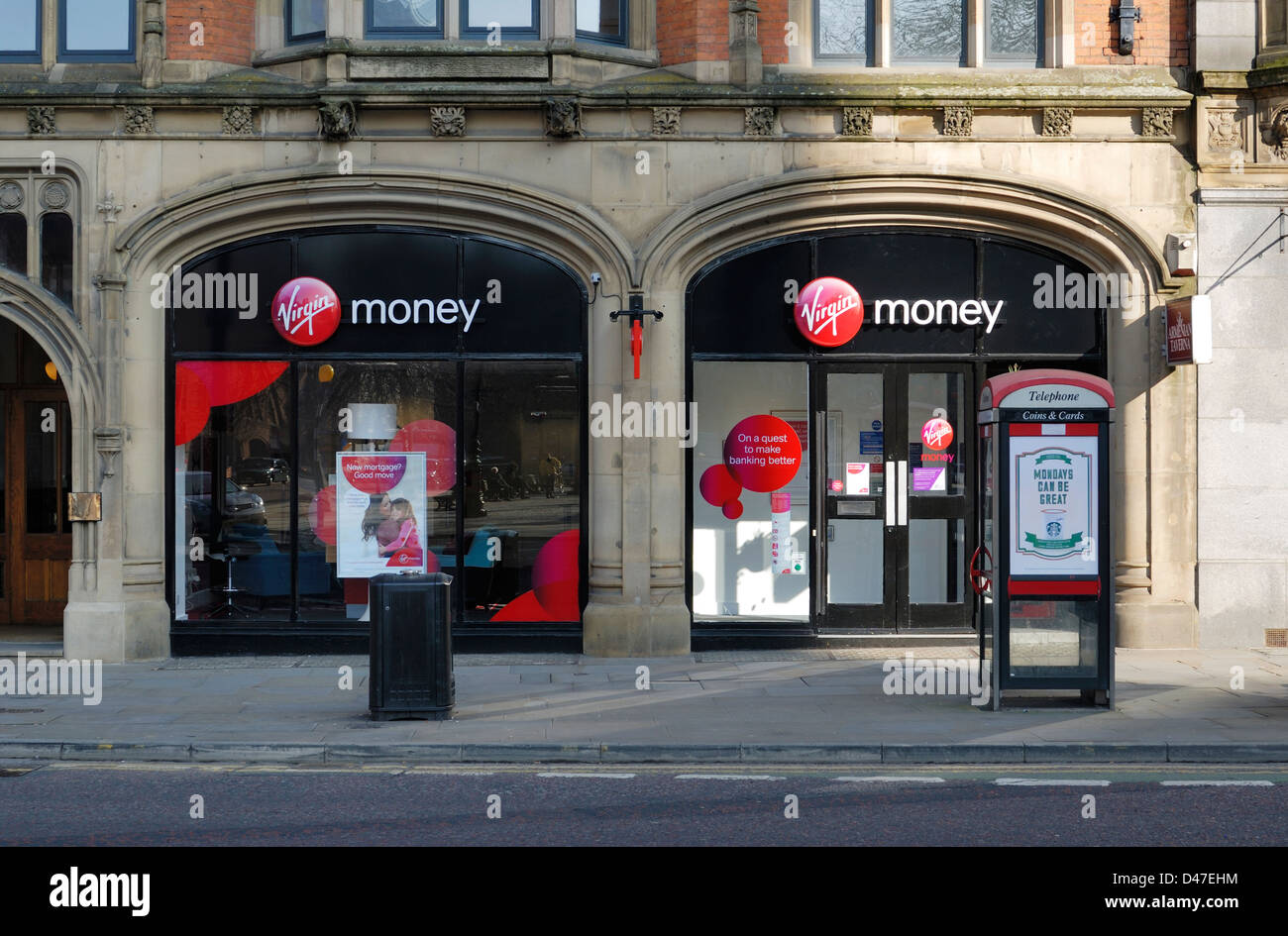 Virgin Money bank in Albert Square formerly Northern Rock see