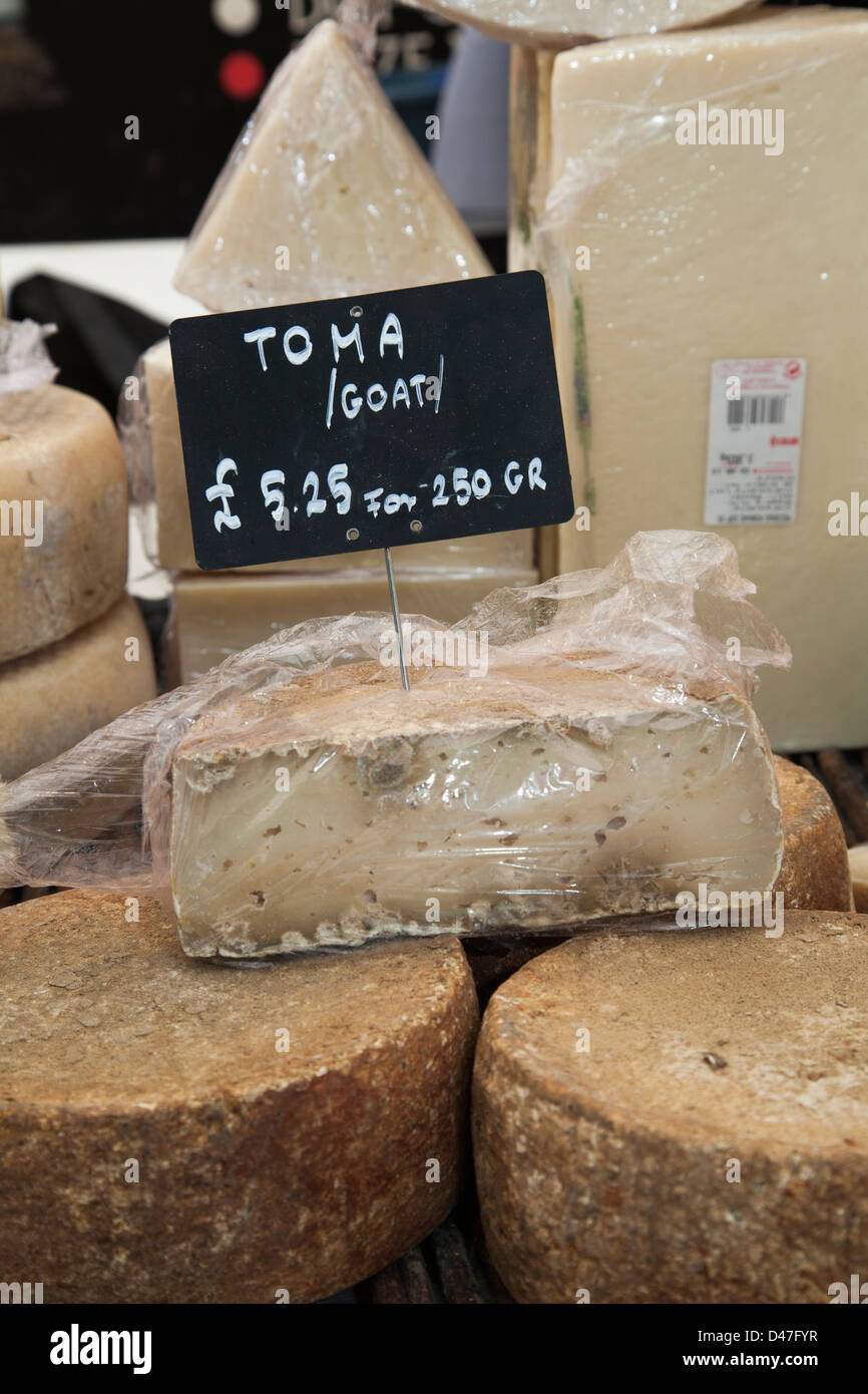 Continental foods; Italian Toma, Goats cheese at the International