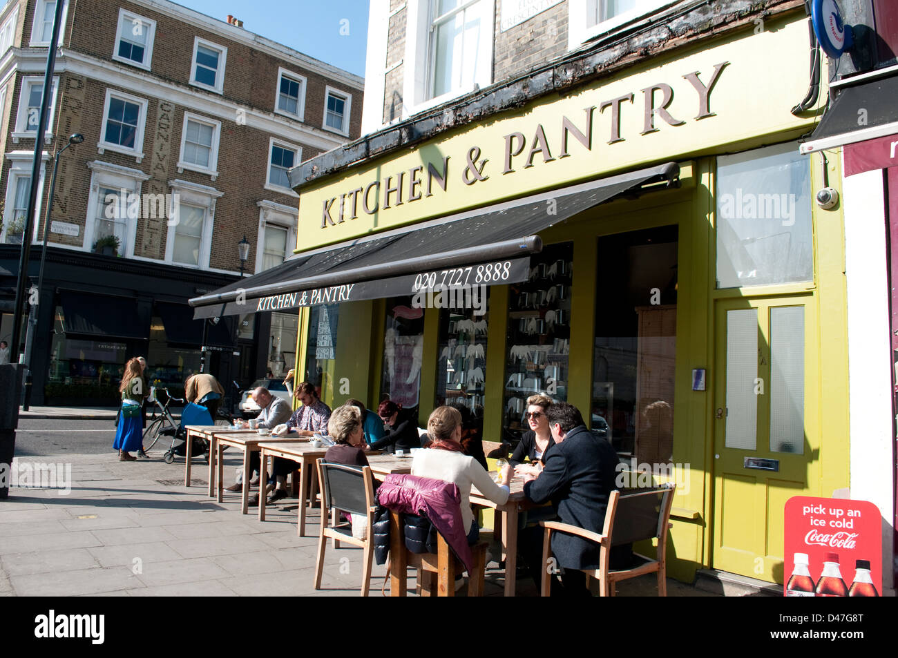 Kitchen & Pantry Restaurant, Kensington Park Rd, Notting Hill, London, W11, UK Stock Photo