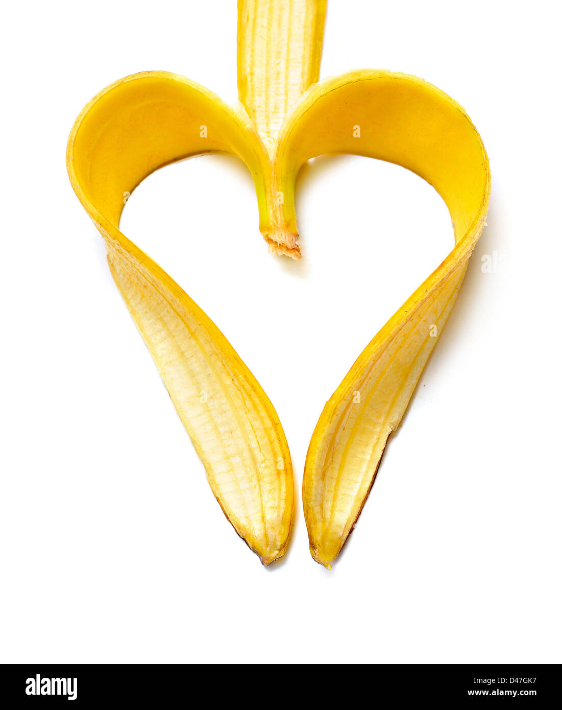 banana heart isolated on white Stock Photo Alamy