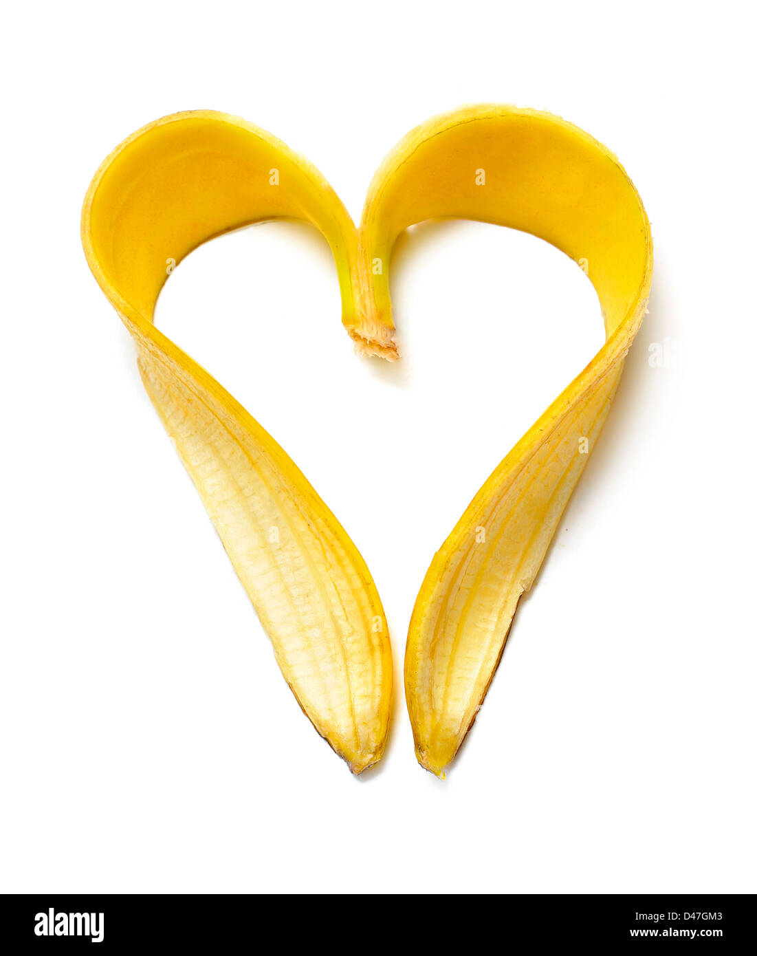 banana heart isolated on white Stock Photo Alamy