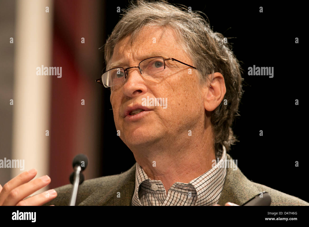 Microsoft founder and philanthropist Bill Gates delivers the closing