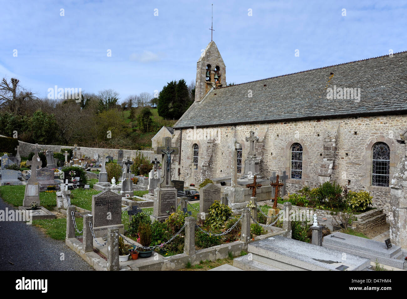 Saint Martin church,Omonville-la-Petite,Manche,Basse-Normandie,Cotentin,France Stock Photo