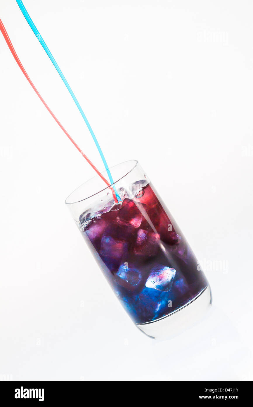 Colorful cool drink being mixed Stock Photo Alamy