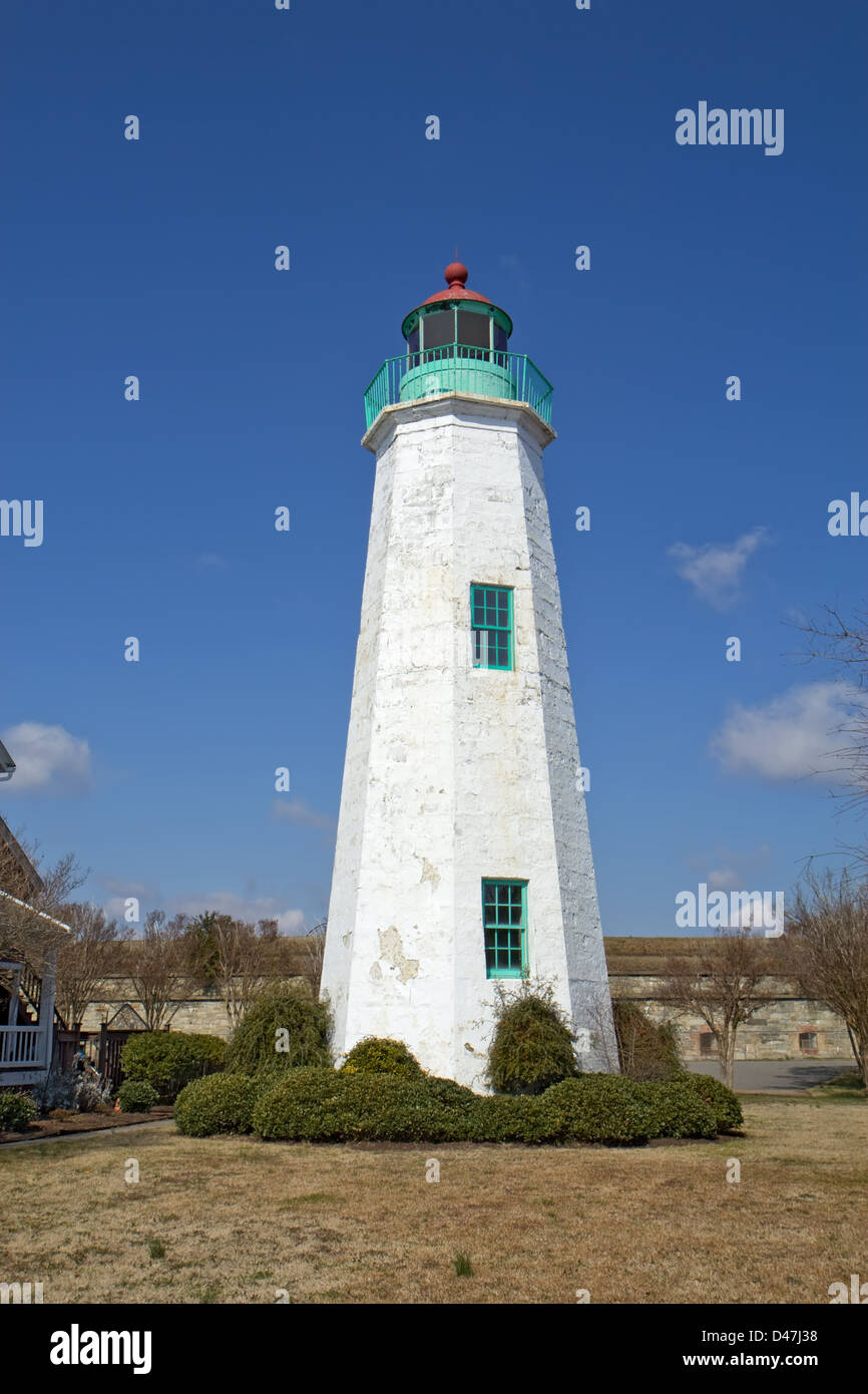 The Old Point Comfort lighthouse, a part of the new Fort Monroe