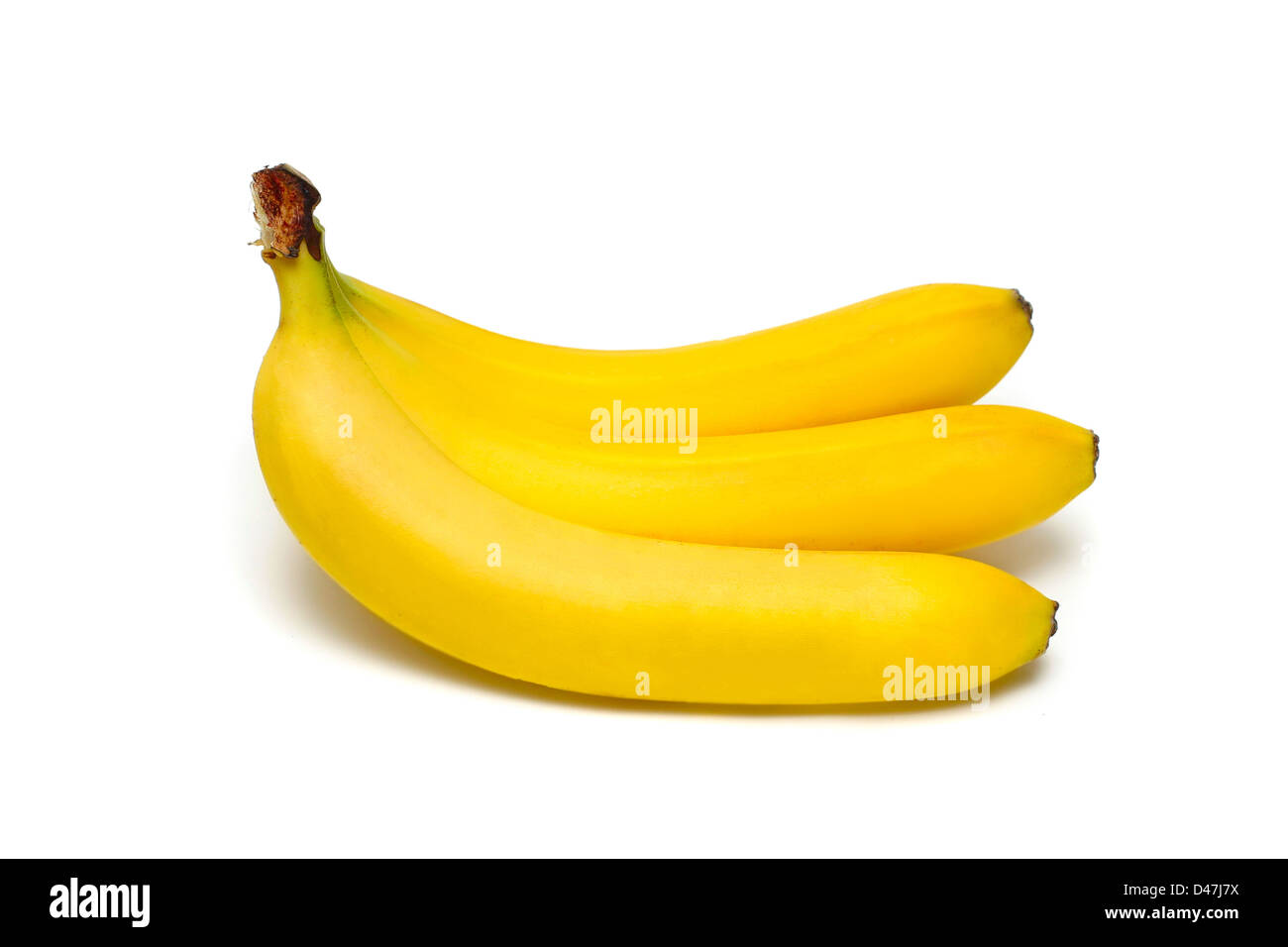 3 bananas isolated on white background Stock Photo