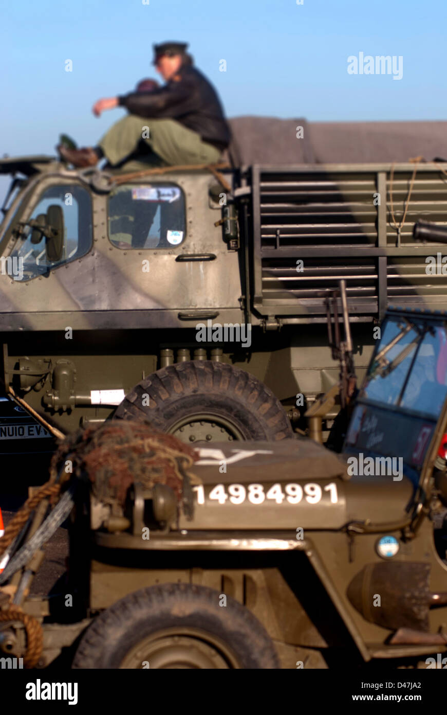 Vintage WW2 American vehicles Stock Photo Alamy