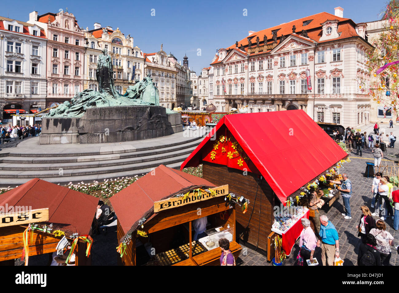 Old Town Sq Easter Market Prague Czech Republic Stock Photo Alamy