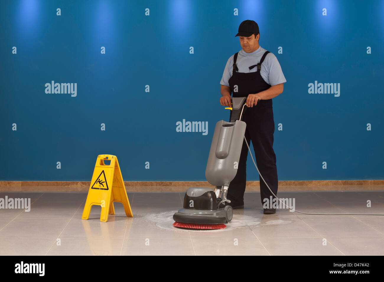 cleaning floor with machine Stock Photo Alamy