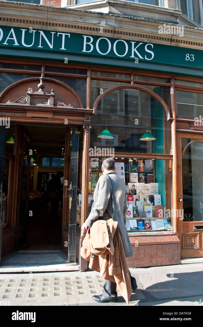 Daunt Bookshop, Marylebone High Street, London, UK Stock Photo