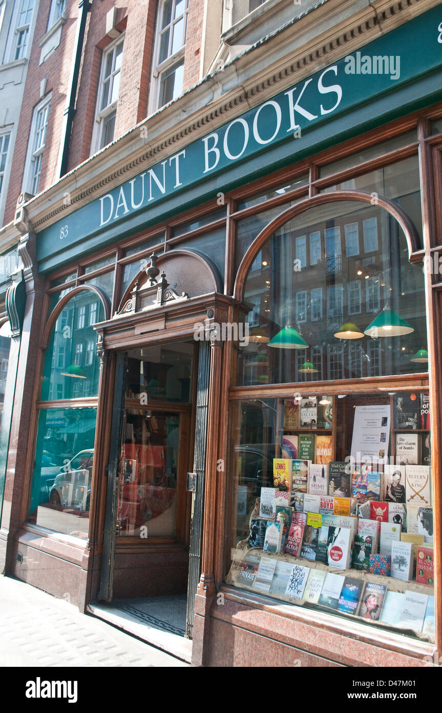 Daunt Bookshop, Marylebone High Street, London, UK Stock Photo