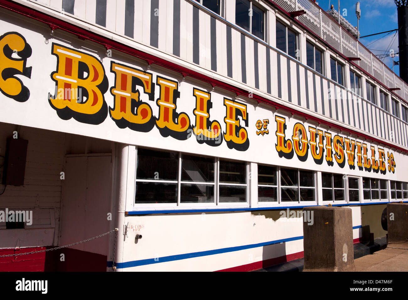 The Belle of Louisville a historic paddle wheel river boat on the Ohio