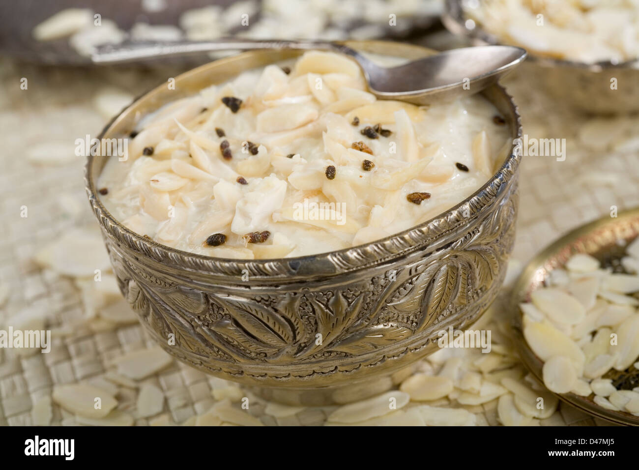 Indian food, Kheer, rice dessert. Stock Photo