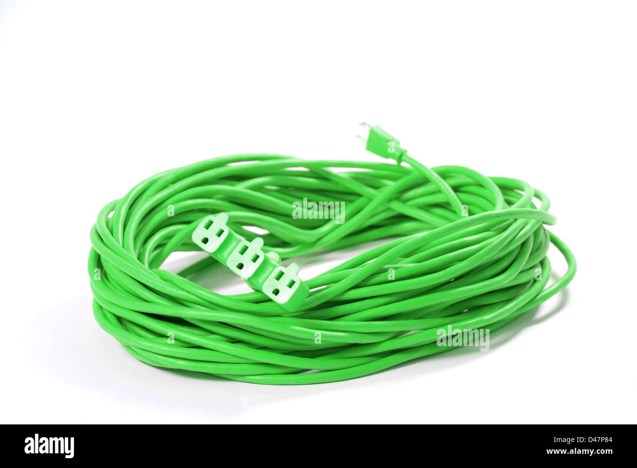 Green Plug isolated on white in the studio Stock Photo - Alamy