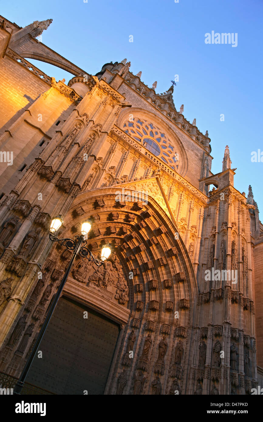 Arched door,Seville Cathedral, Seville, Spain Stock Photo