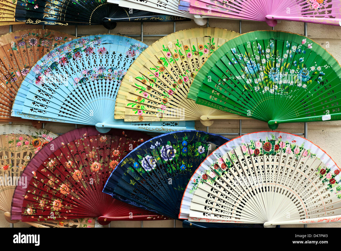 Hand fans, Seville, Spain Stock Photo - Alamy