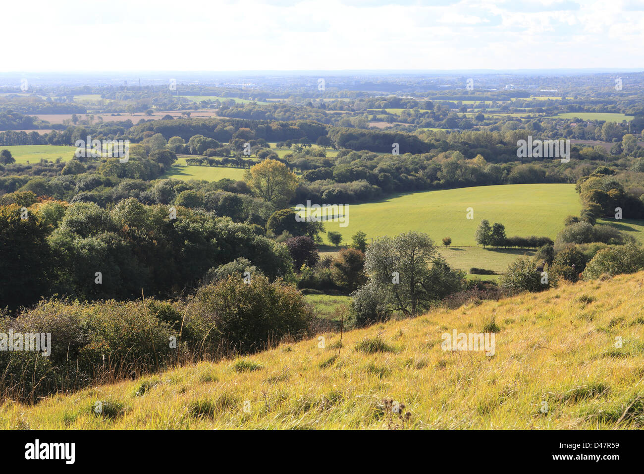 View of the countryside from the North Downs Way, near Wye, Ashford