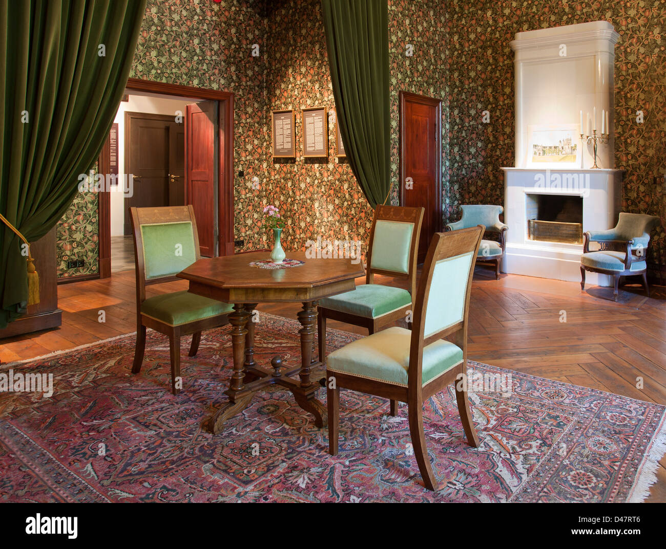 Old Fashioned Room at the Alatskivi Castle Stock Photo Alamy