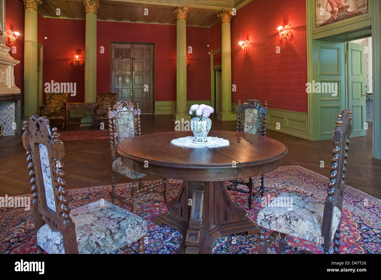 Ornate Room With Tall Ceilings Stock Photo Alamy