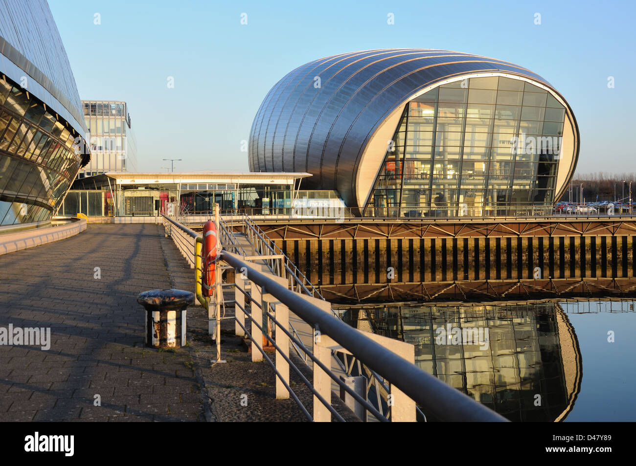 The IMAX theatre and Science centre by the Pacific Quay Stock Photo Alamy