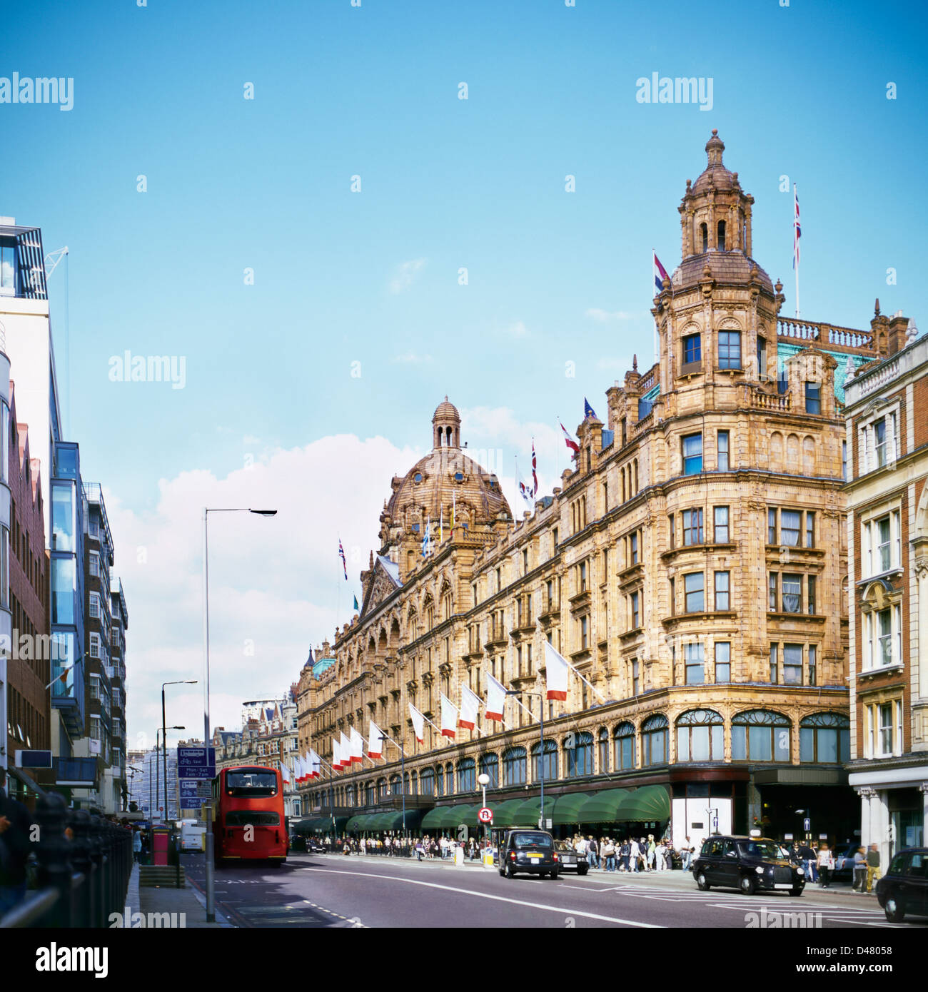 South Brompton Road in London Stock Photo