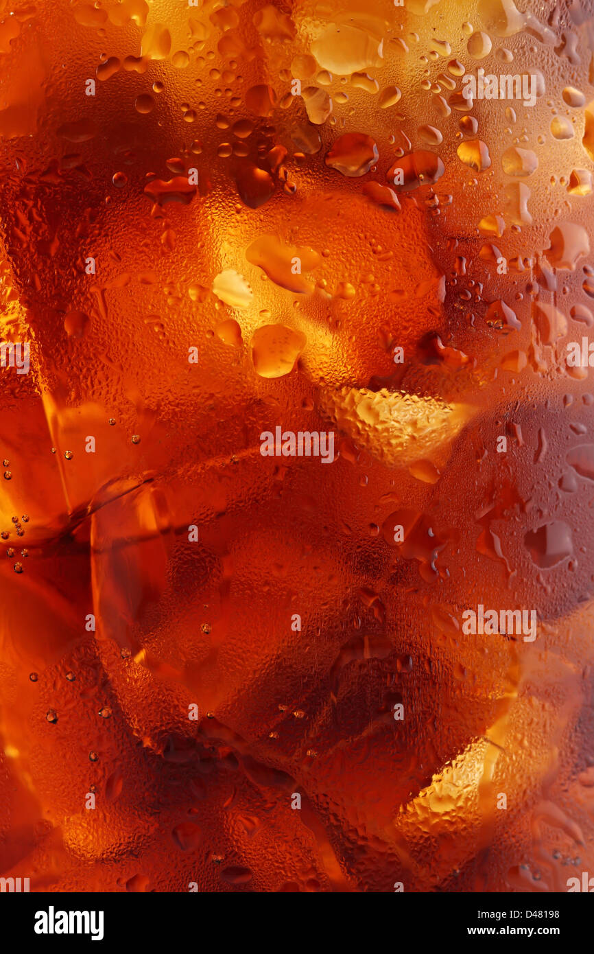 close up of an iced soda. Stock Photo