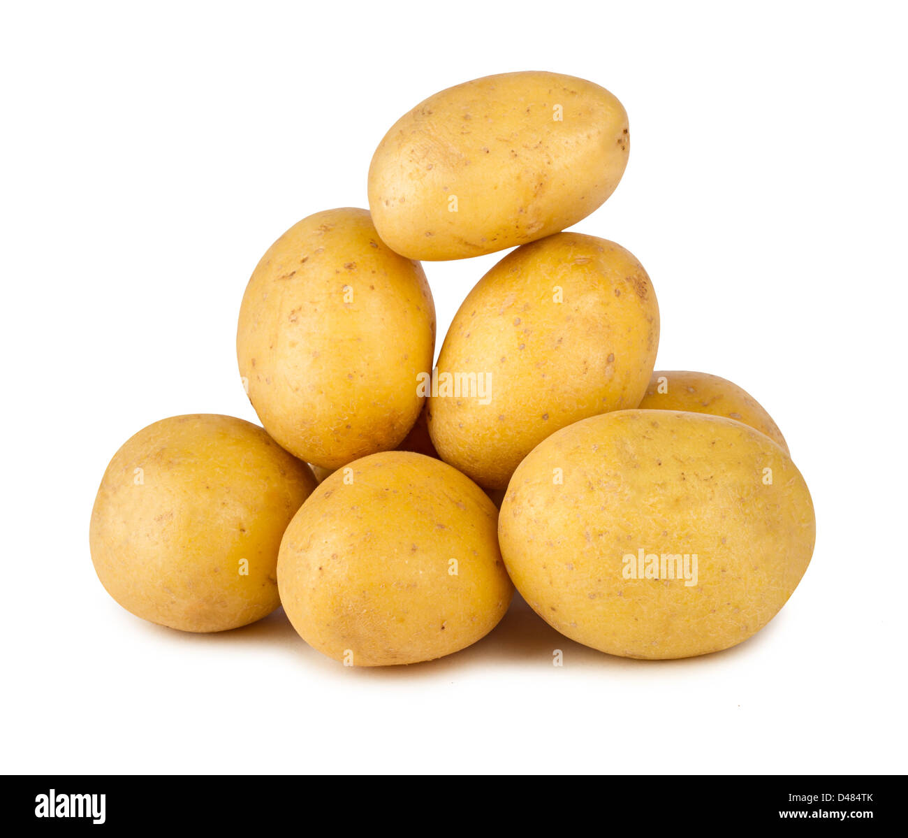 a stack of fresh potatoes Stock Photo