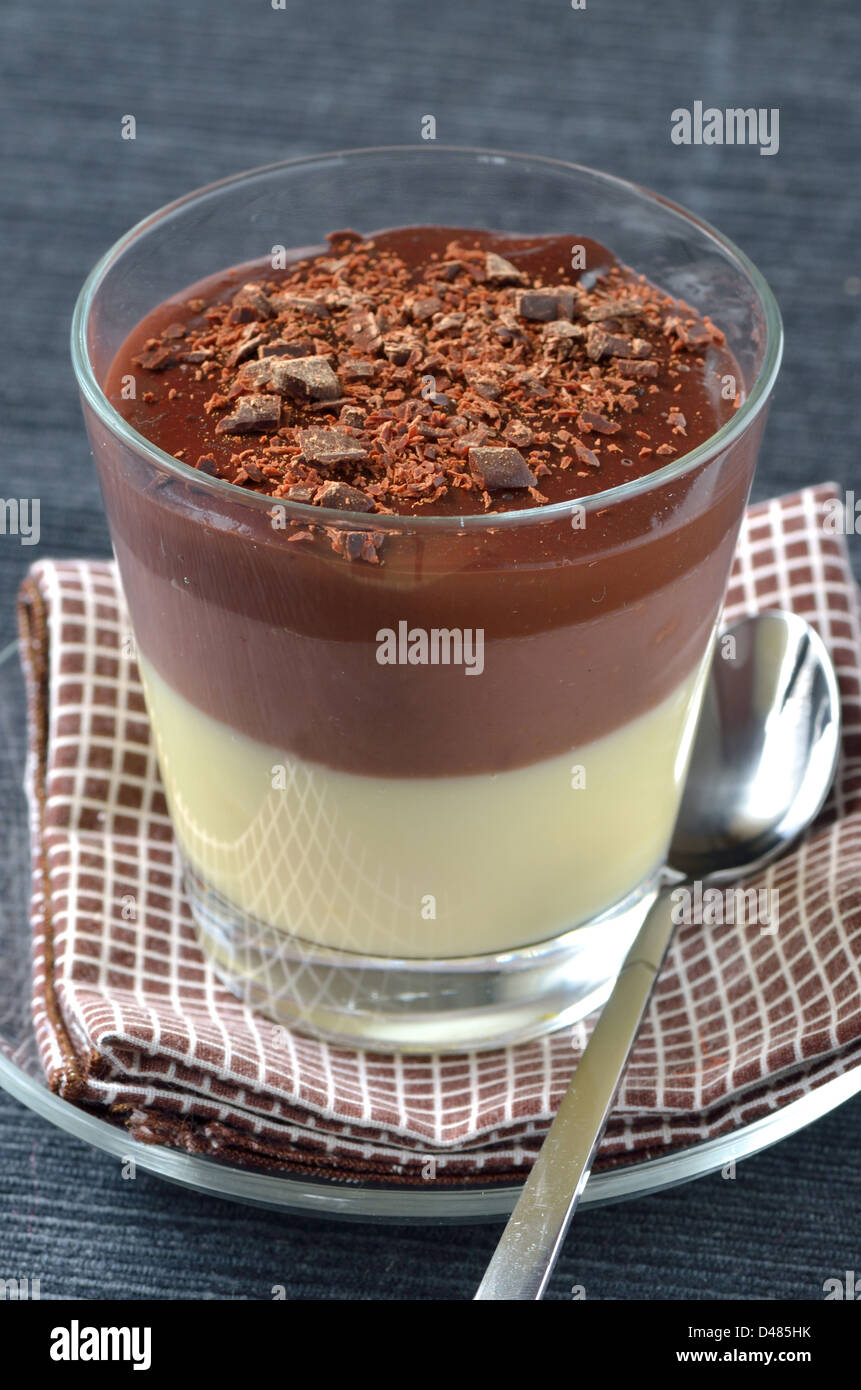 Triple Chocolate Mousse Stock Photo - Alamy