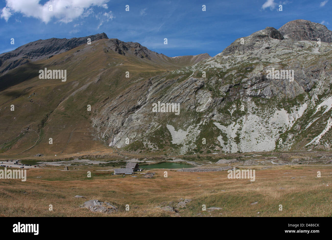 The French Alps landscape at Rochemolles Stock Photo