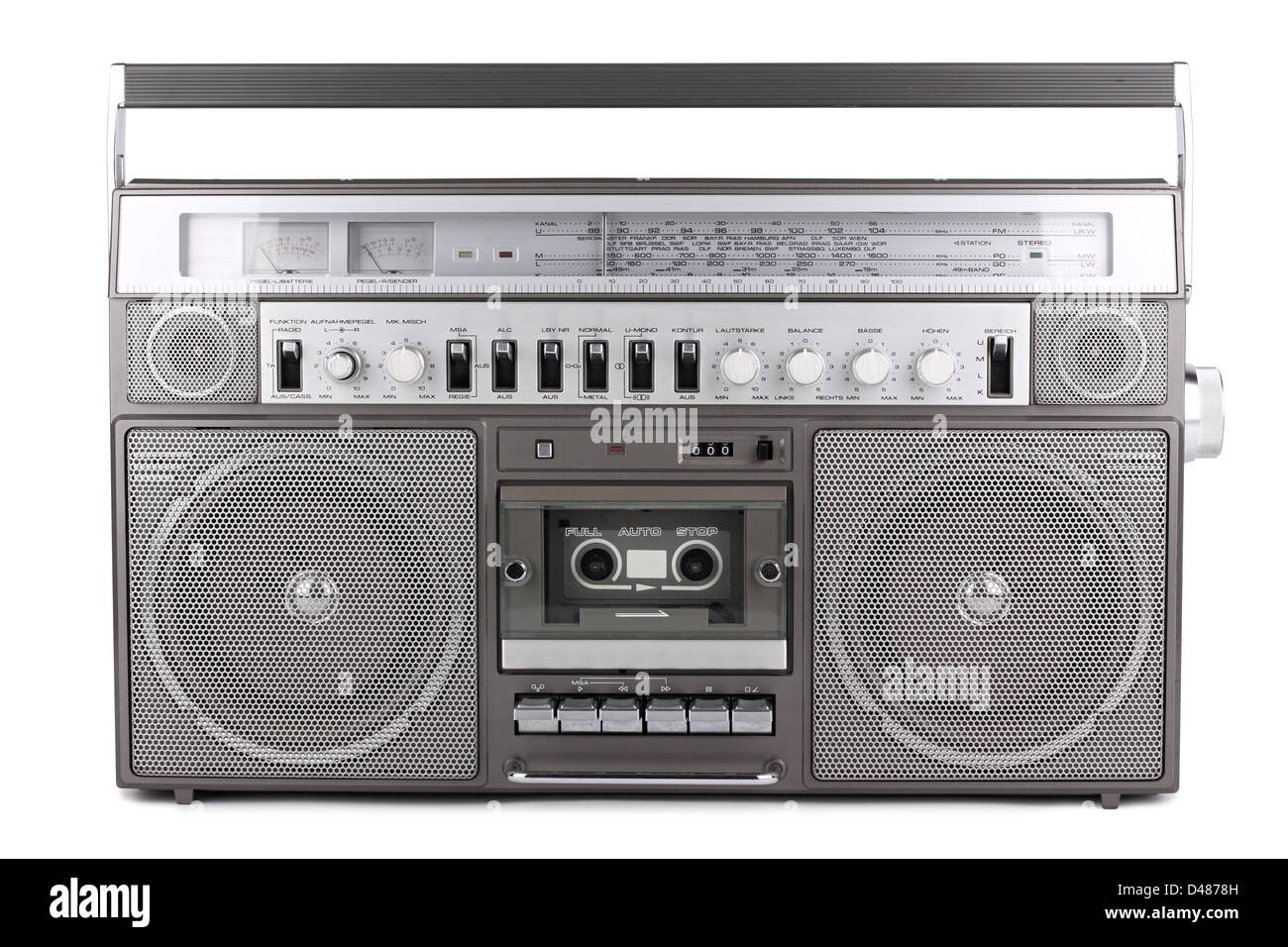 old retro radio on white background Stock Photo