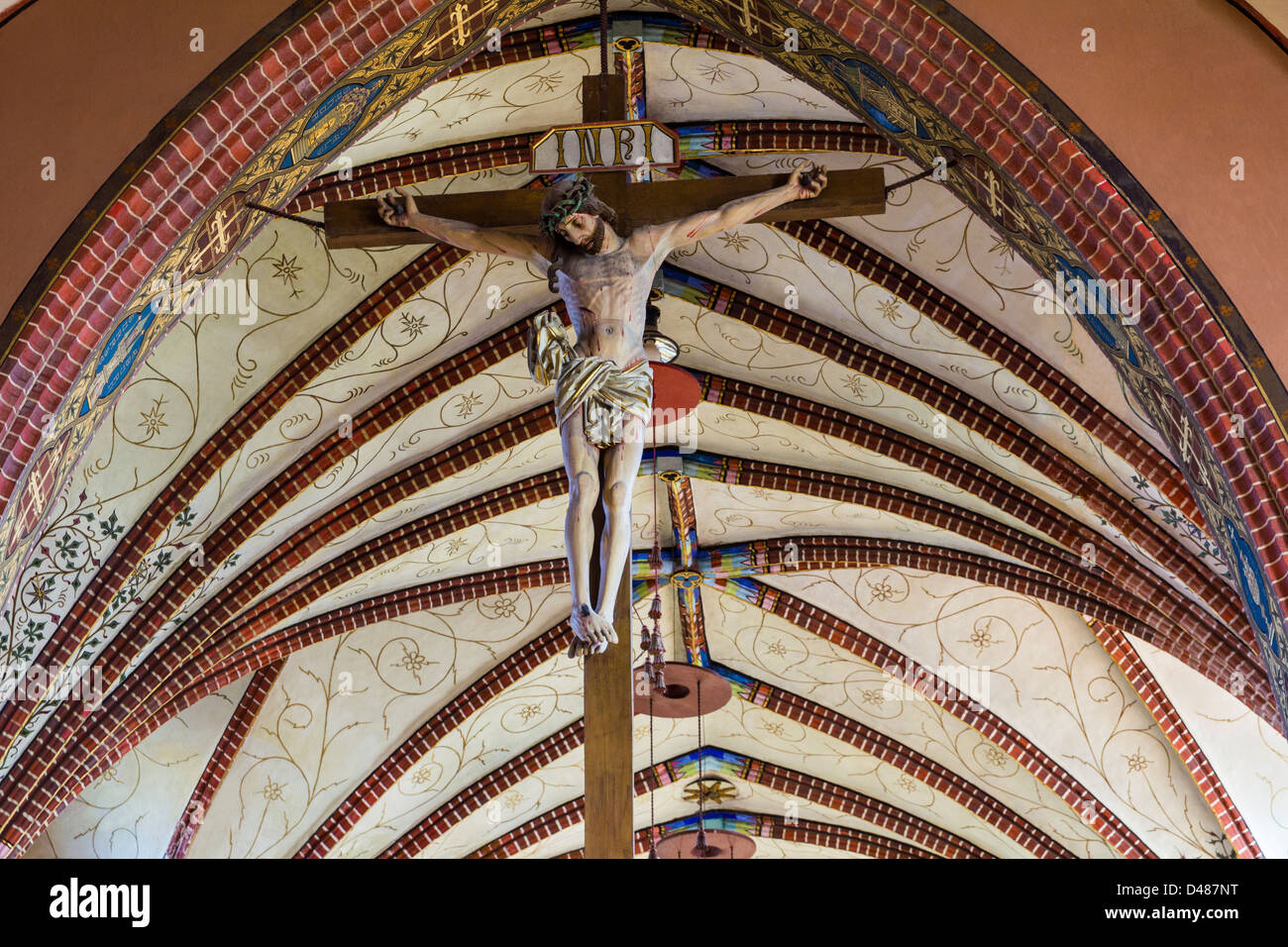 The crucifix, Bishopric of Warmia cathedral, Frombork, Warmia, Poland Stock Photo