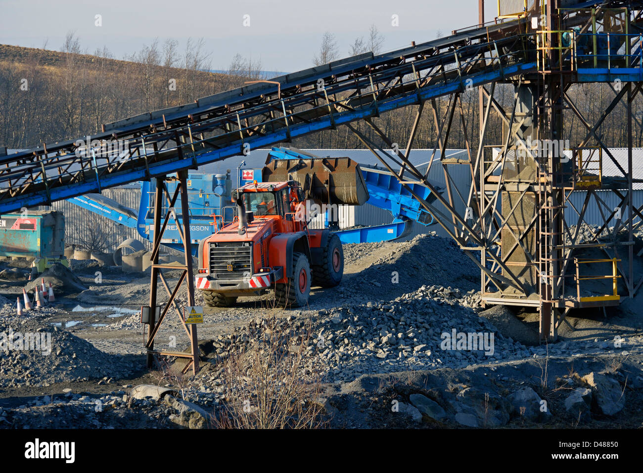 Doosan DL500 Wheel Loader. The Cemex Shap Blue Granite Works. Shap ...