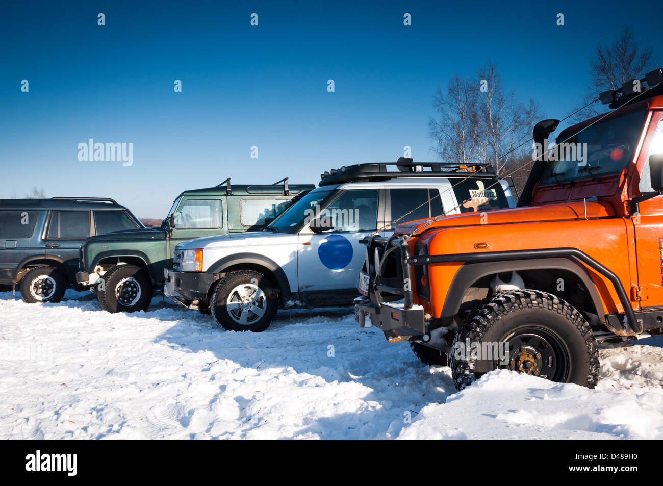 Land Rover Defender and Discovery Stock Photo - Alamy