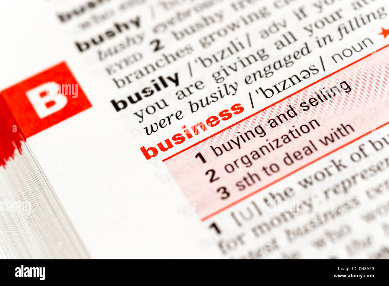 The Word Business Stock Photo - Alamy