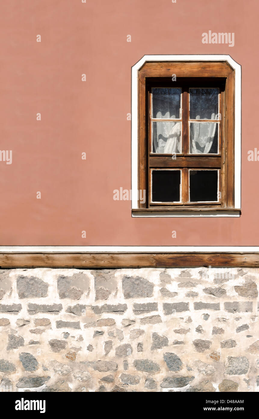 House window of Old town Plovdiv Bulgaria Balkans Eastern Europe Stock Photo