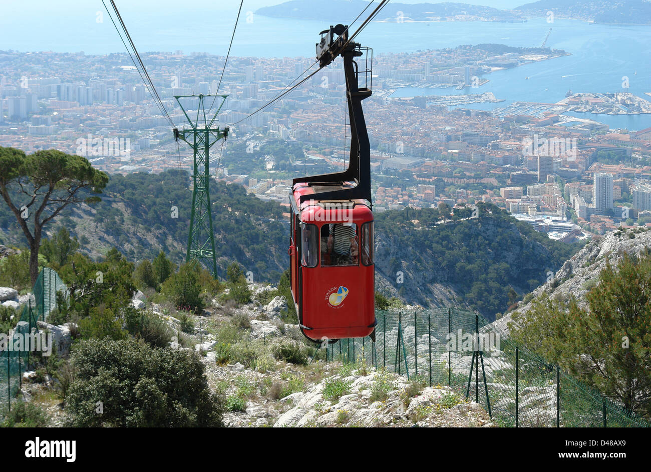 Cable car of the Faron Mountain near Toulon Stock Photo Alamy
