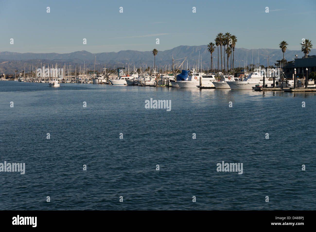 Boats at Channel Islands Marina in Oxnard California Stock Photo