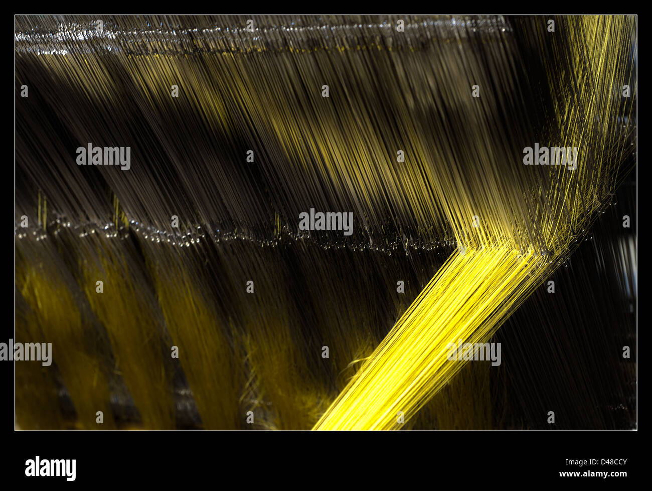 Yellow Silk Threads Stock Photo Alamy