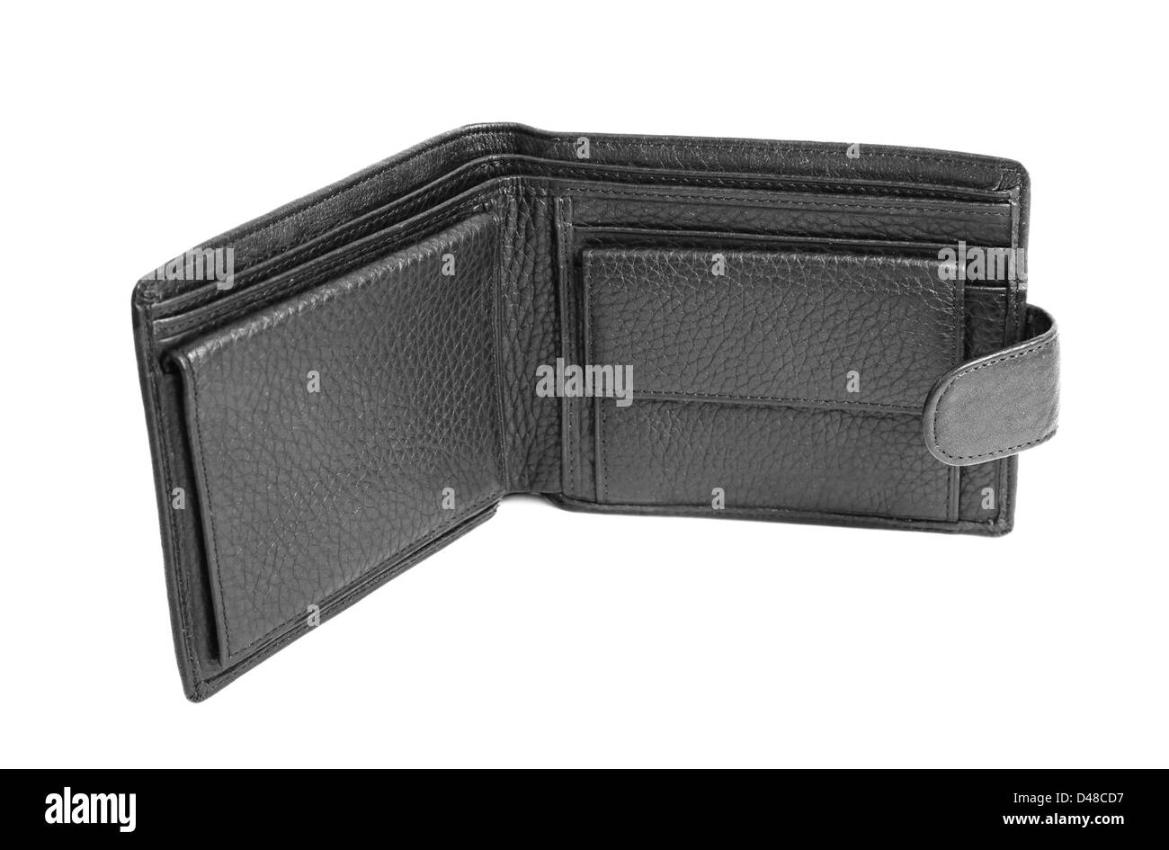 Black wallet isolated on a white background Stock Photo - Alamy