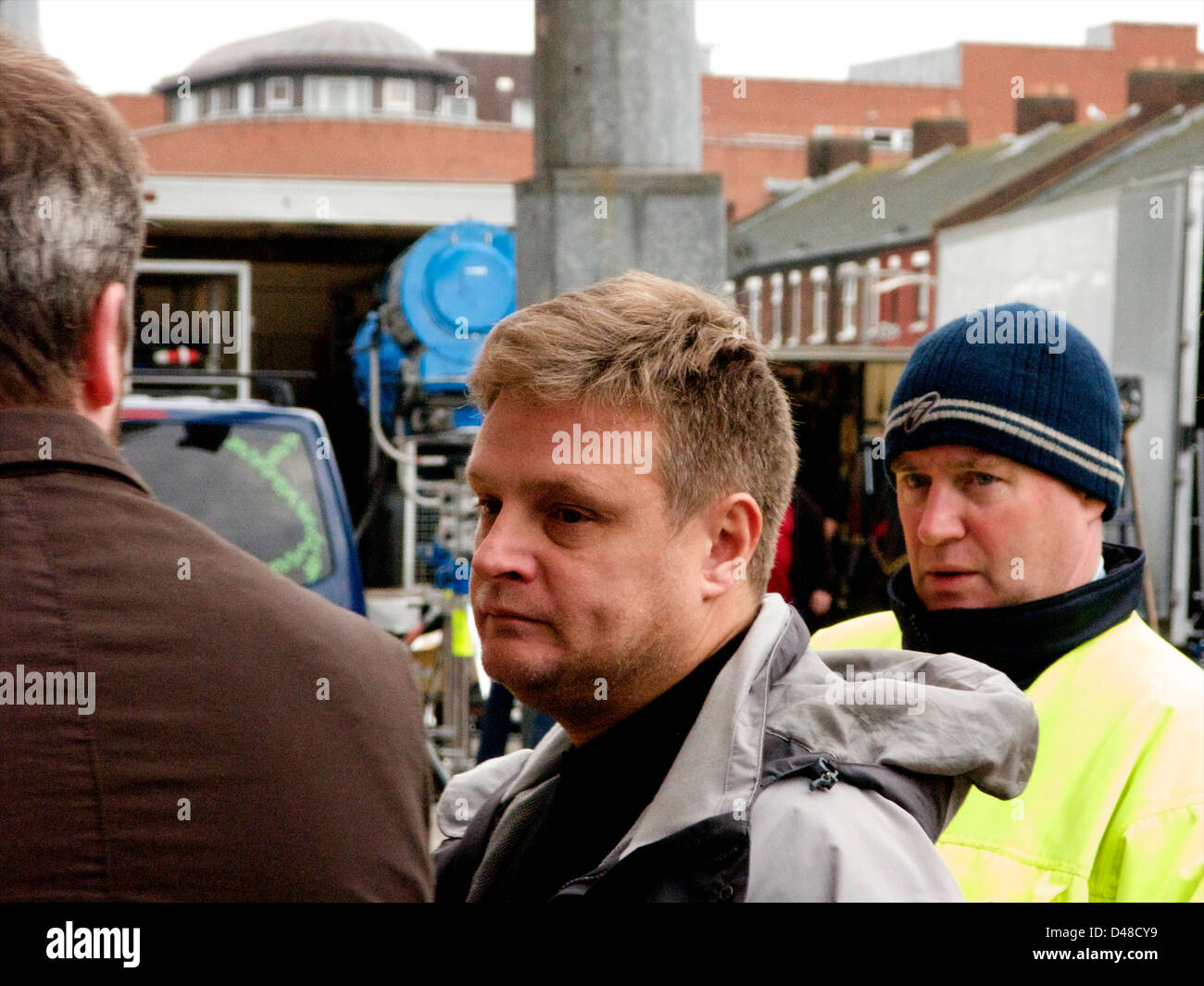 John Rankin Waddell, Famous fashion, portrait and celebrity photographer on a film set. Stock Photo