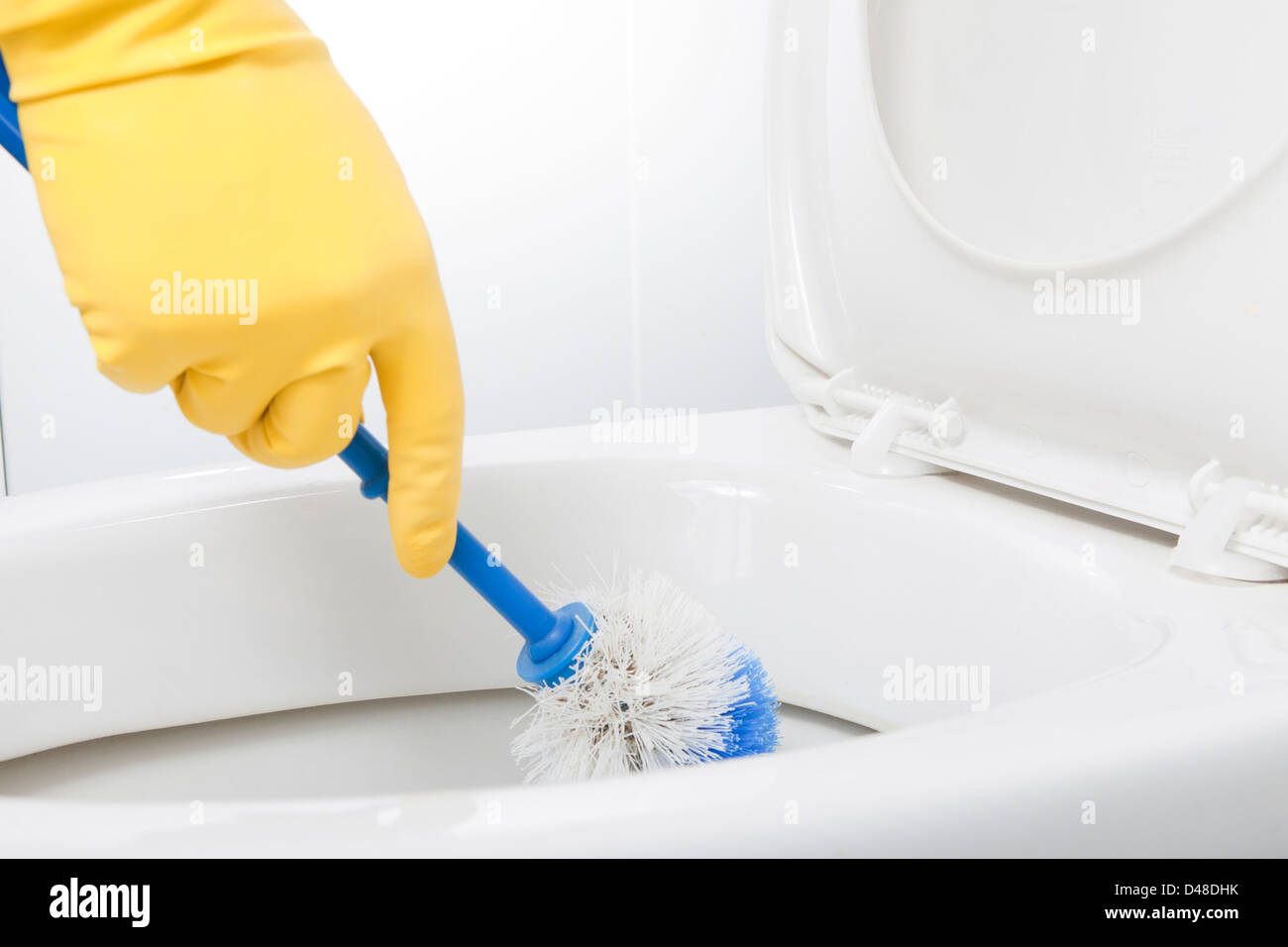 Cleaning Water Closet Stock Photo Alamy