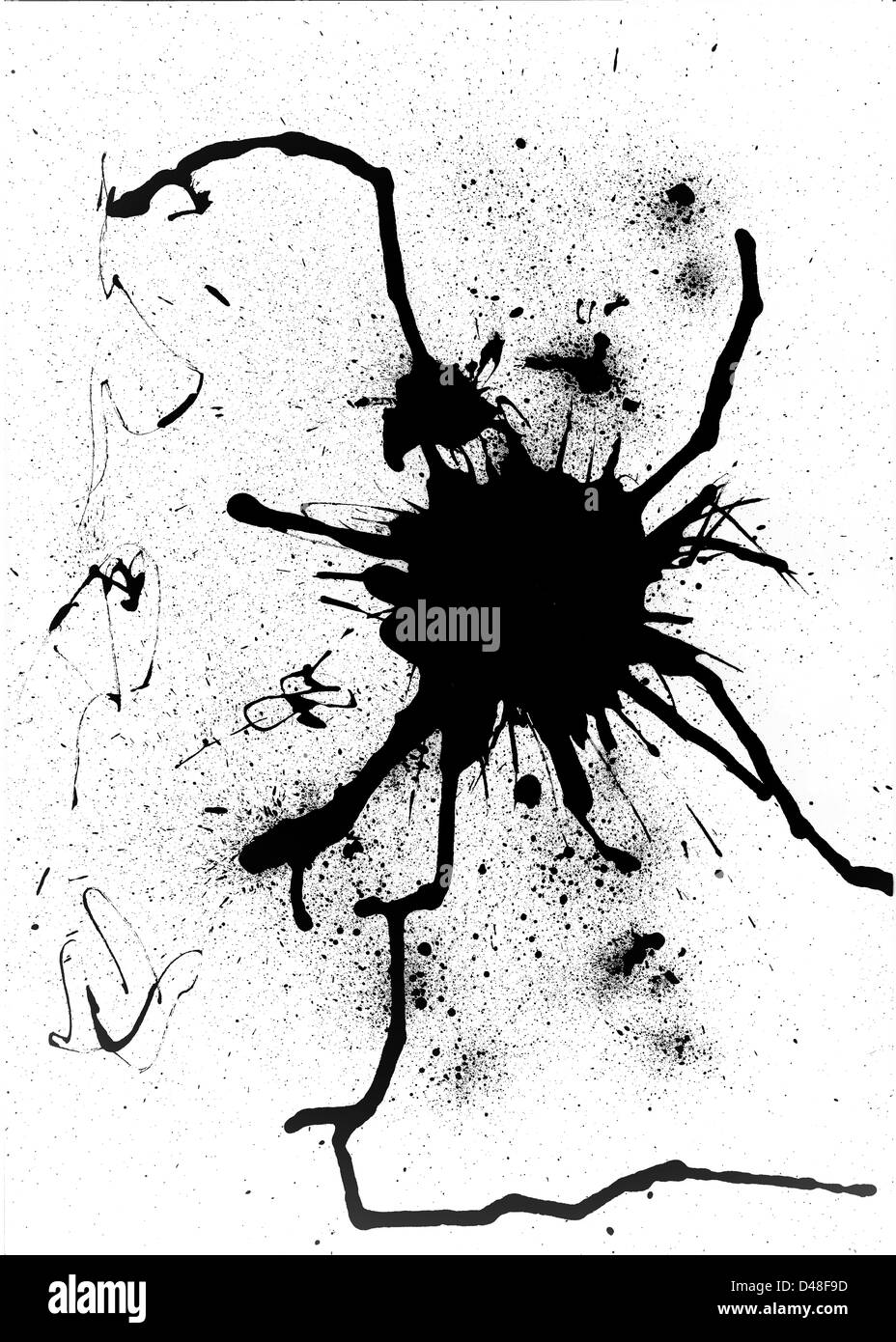 Black paint messy design Stock Photo Alamy