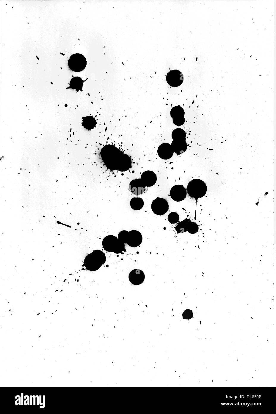 Black paint messy blobs Stock Photo Alamy