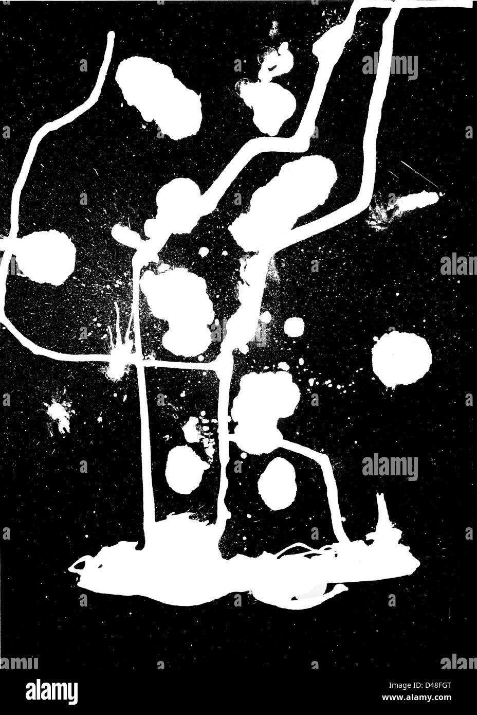 White ink splatters Stock Photo