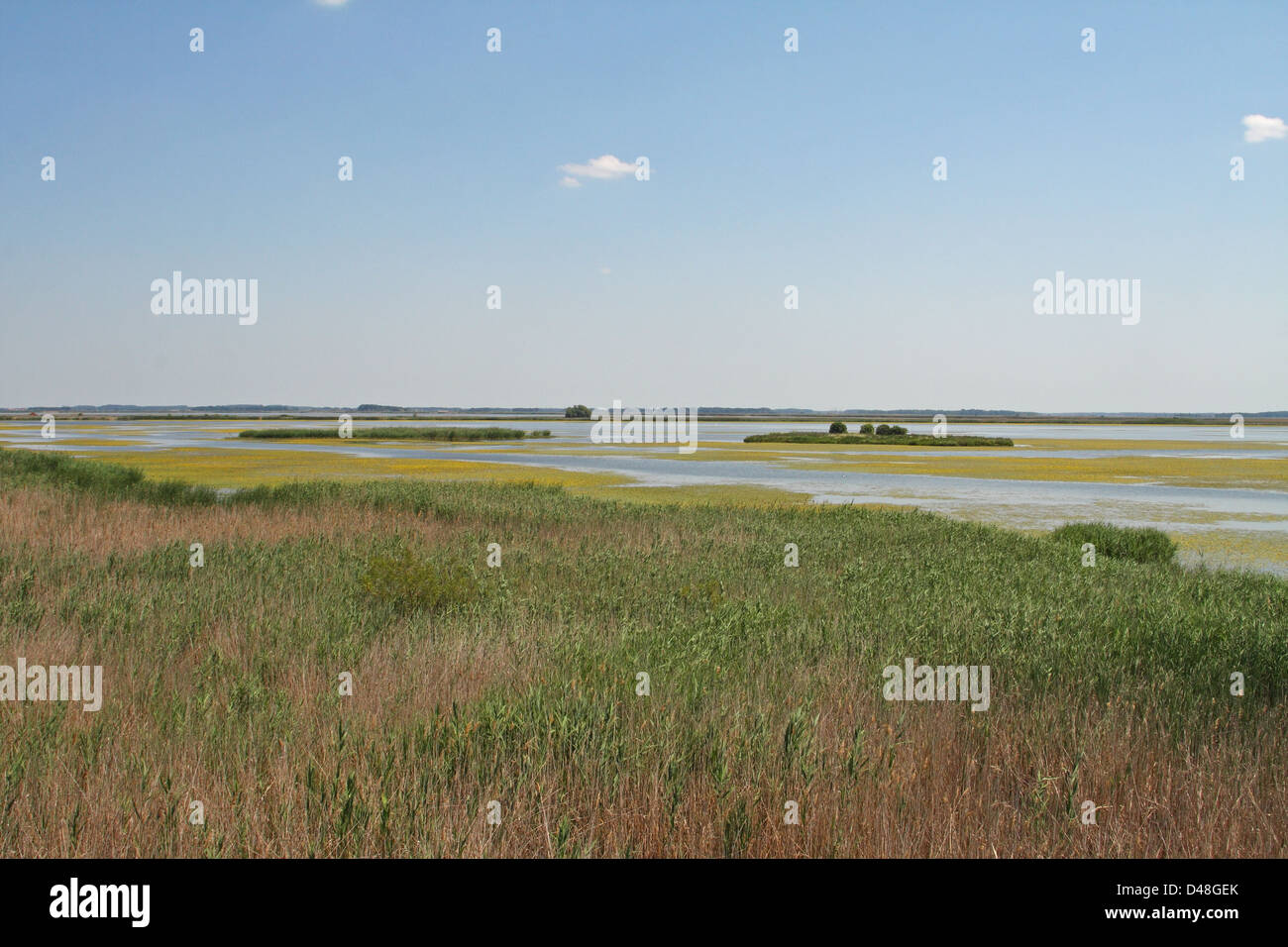 Wetlands of the Hortobágy National Park, Eastern Hungary Stock Photo